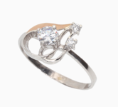 серебряное кольцо с цирконом 57208282